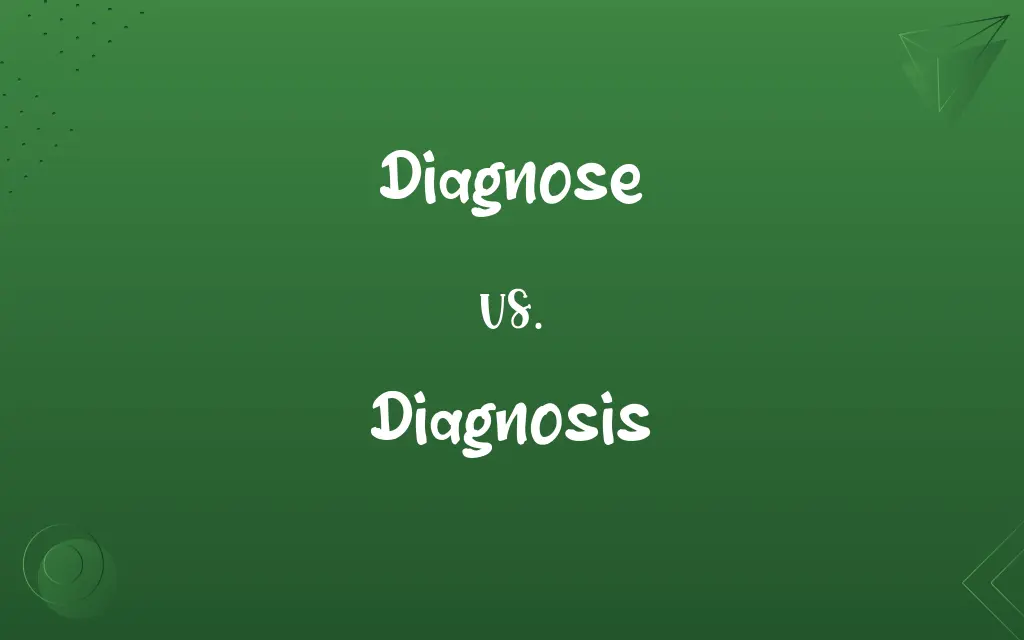 Diagnose vs. Diagnosis
