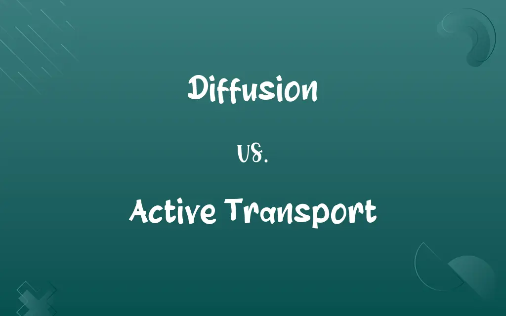 Diffusion vs. Active Transport