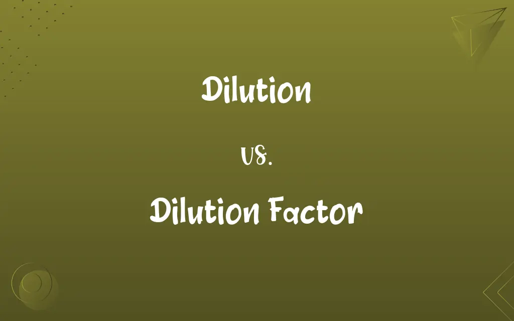 Dilution vs. Dilution Factor