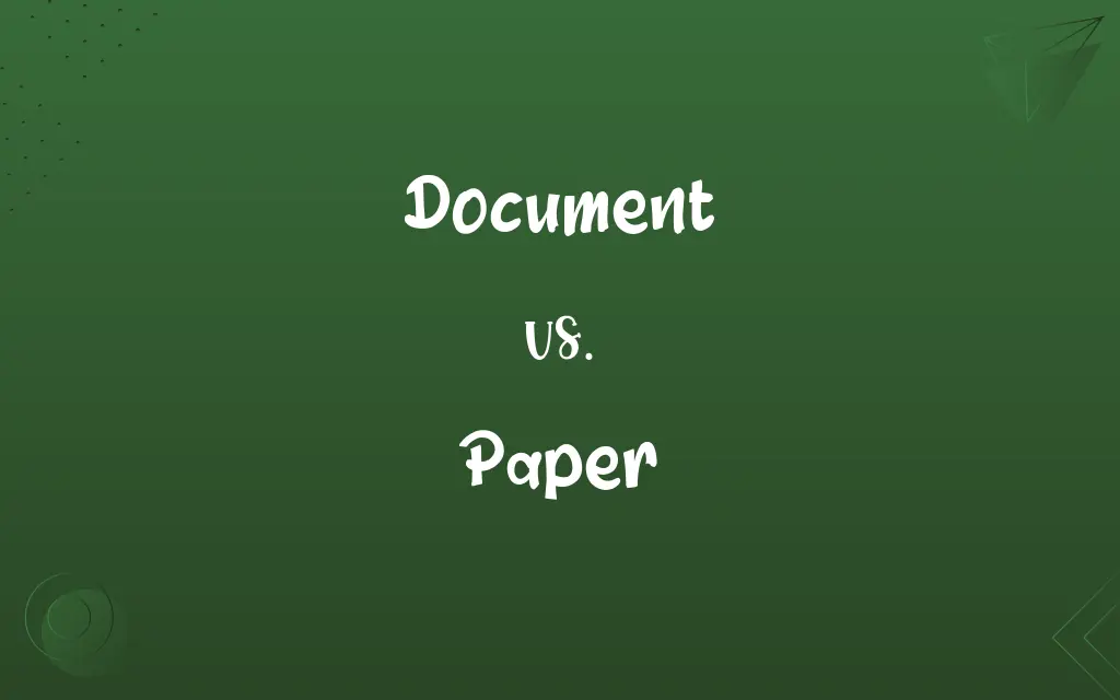 Document vs. Paper