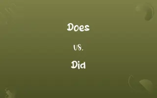 Does vs. Did