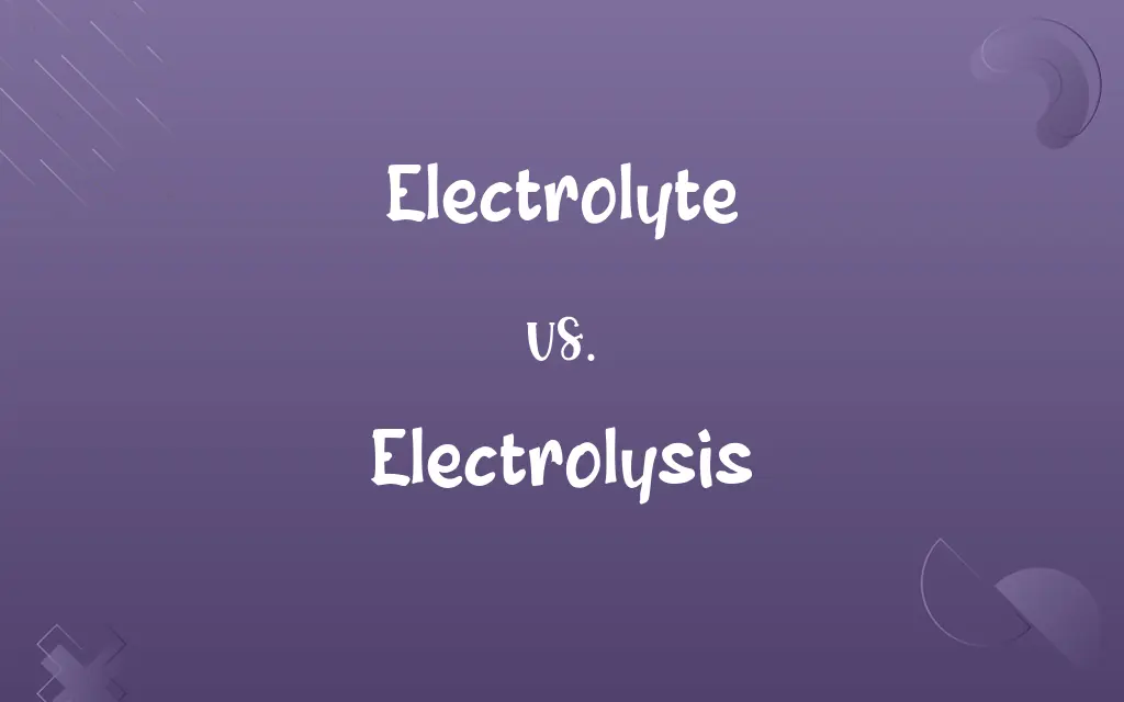 Electrolyte vs. Electrolysis