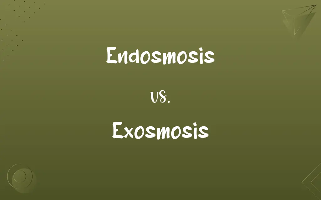 Endosmosis vs. Exosmosis