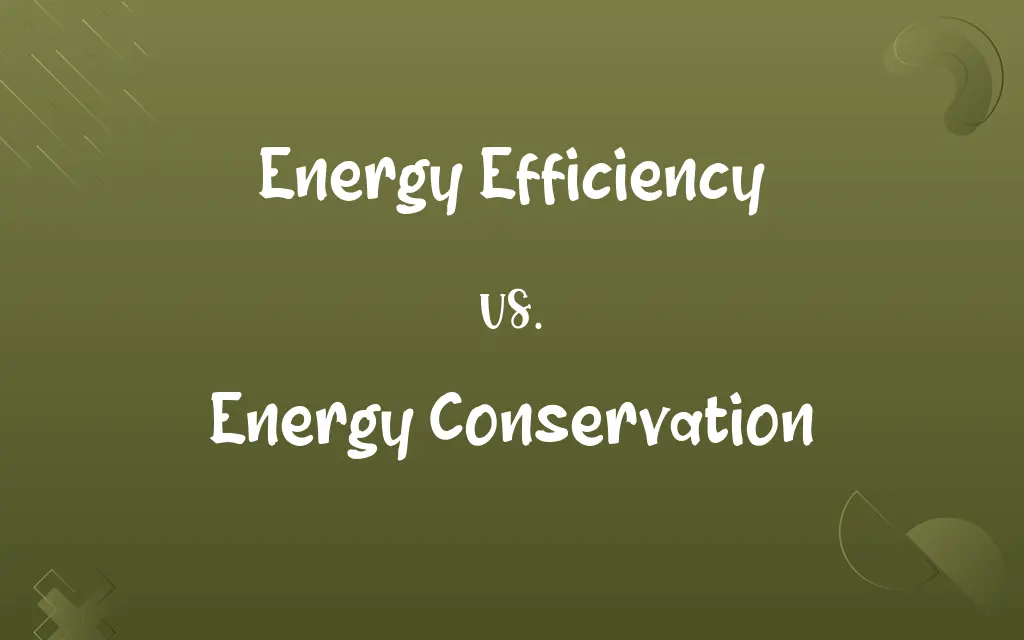 Energy Efficiency vs. Energy Conservation