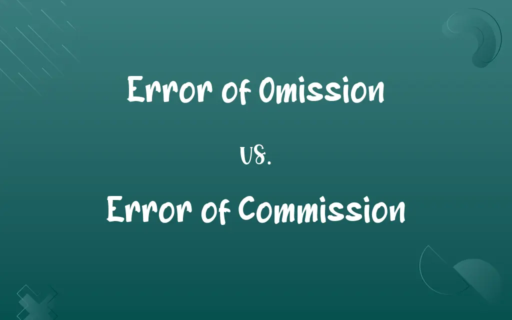 Error of Omission vs. Error of Commission