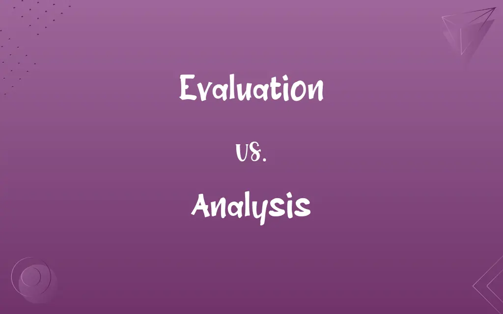 Evaluation vs. Analysis