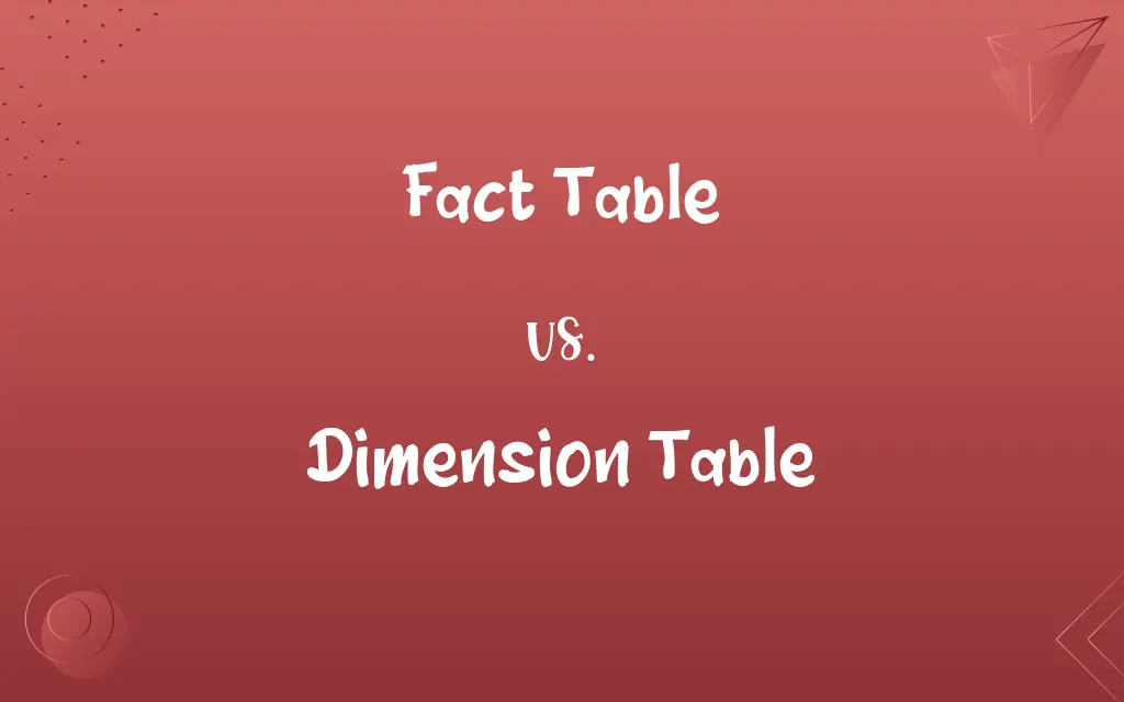 Fact Table vs. Dimension Table