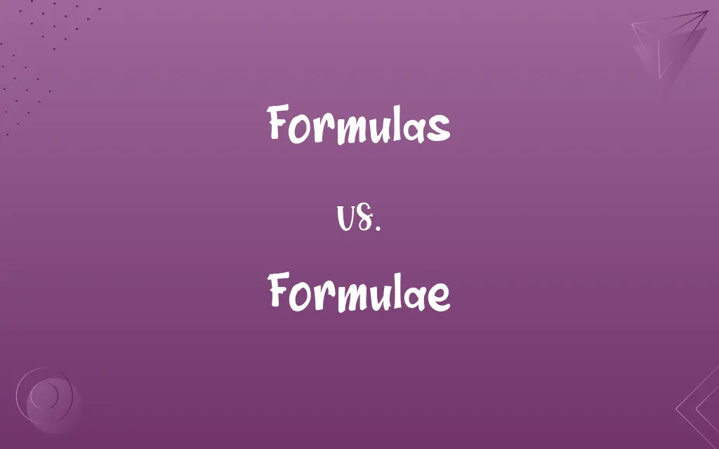 Formulas vs. Formulae