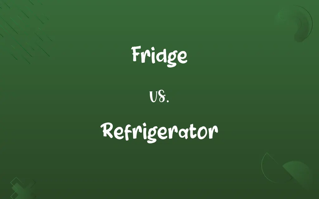 Fridge vs. Refrigerator