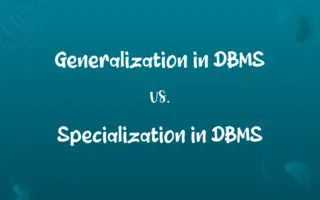 Generalization in DBMS vs. Specialization in DBMS