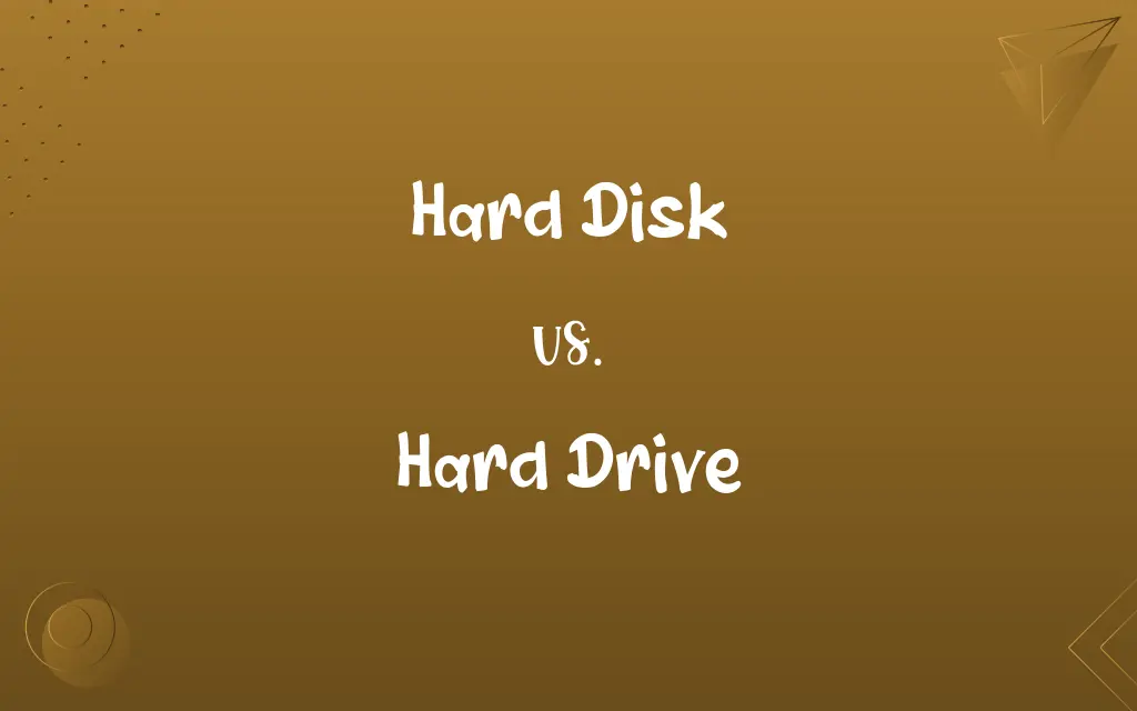 Hard Disk vs. Hard Drive