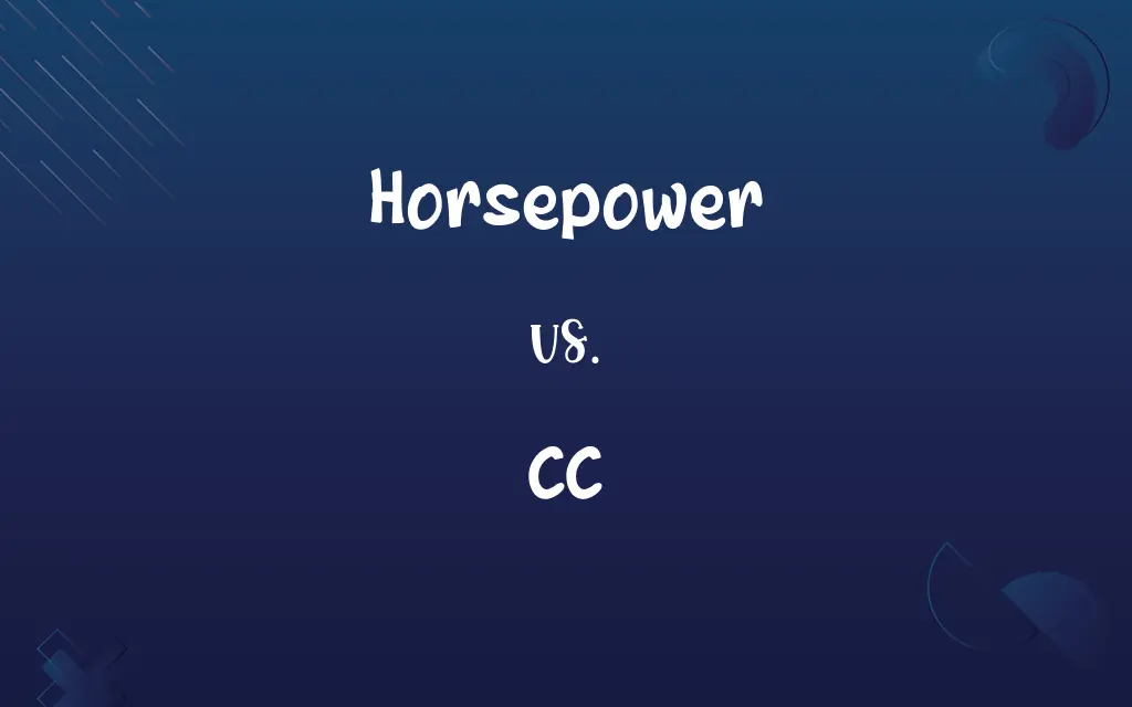 Horsepower vs. CC