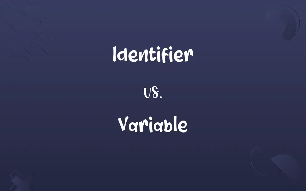 Identifier vs. Variable