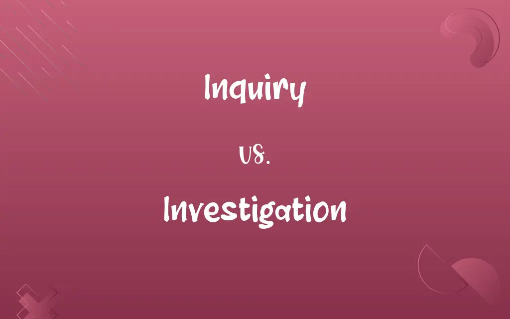 Inquiry vs. Investigation
