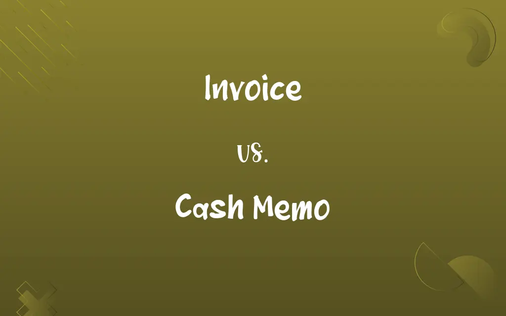 Invoice vs. Cash Memo