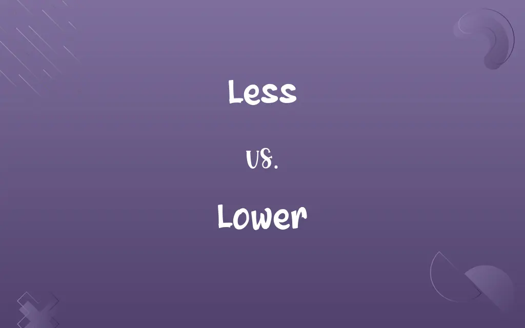 Less vs. Lower
