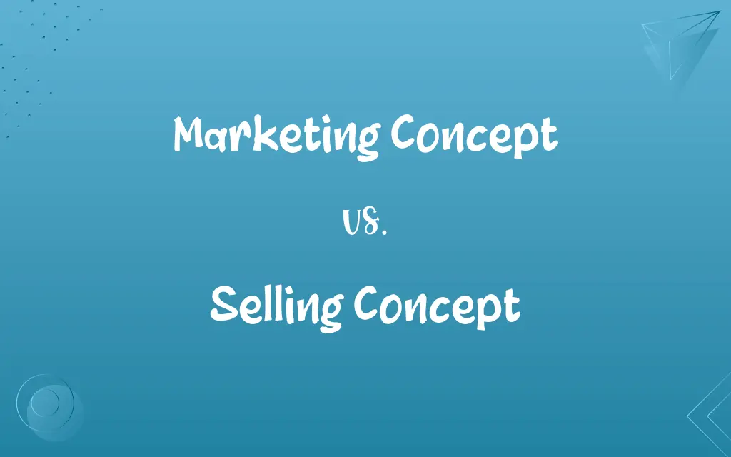 Marketing Concept vs. Selling Concept