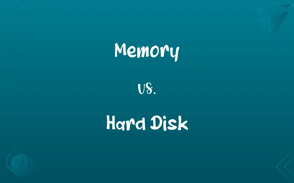 Memory vs. Hard Disk
