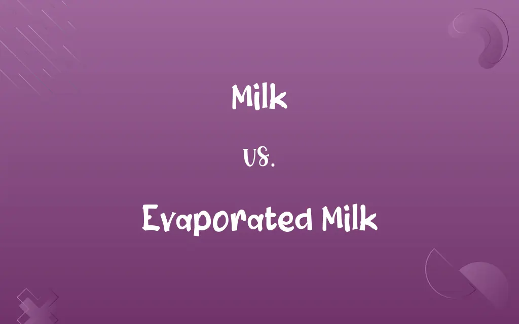 Milk vs. Evaporated Milk