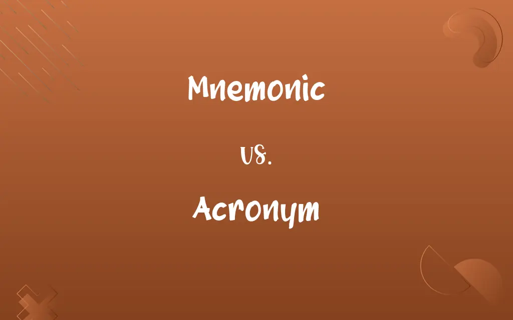 Mnemonic vs. Acronym