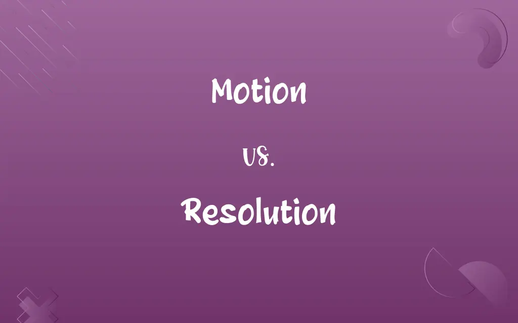 Motion vs. Resolution