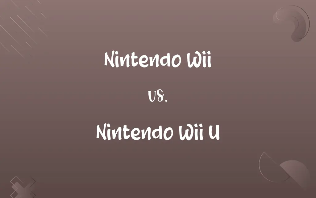 Nintendo Wii vs. Nintendo Wii U