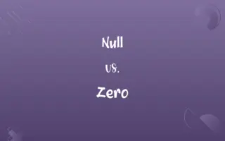 Null vs. Zero