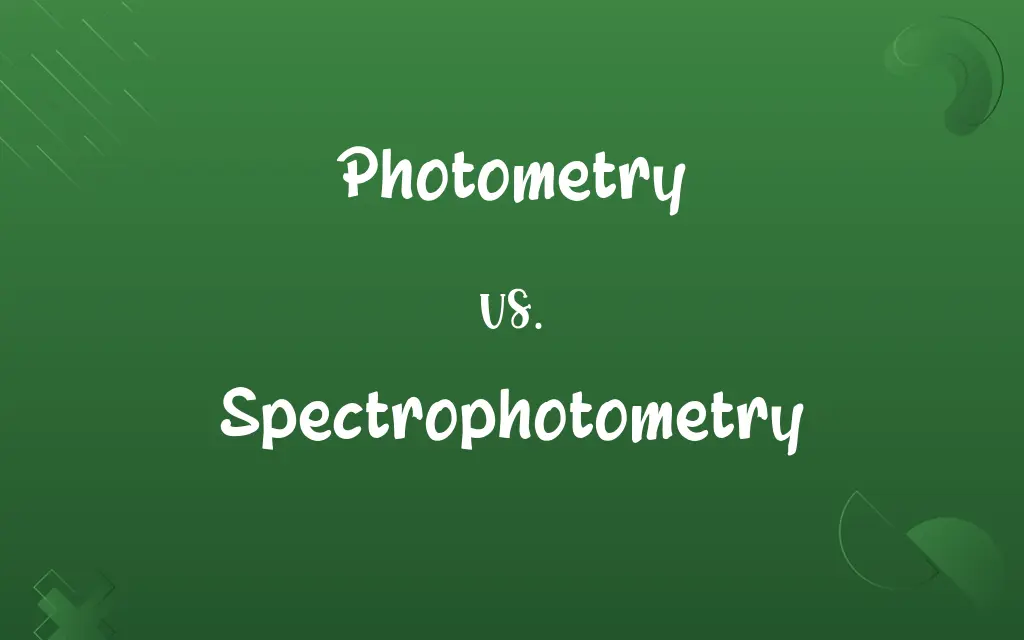 Photometry vs. Spectrophotometry