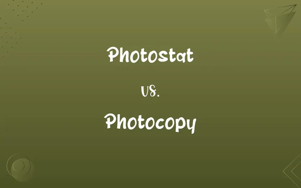 Photostat vs. Photocopy