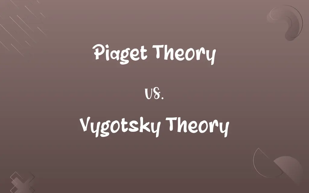 Piaget Theory vs. Vygotsky Theory