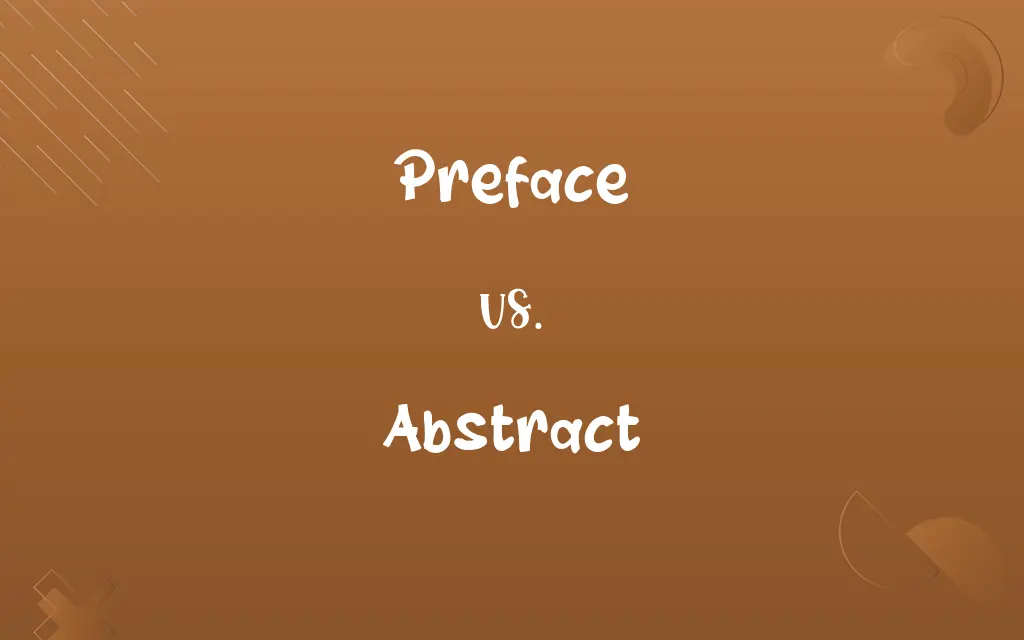Preface vs. Abstract