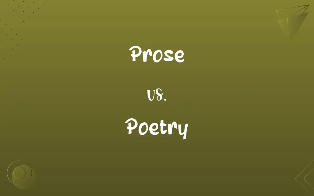 Prose vs. Poetry