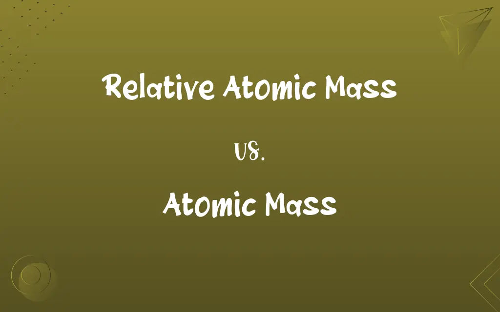Relative Atomic Mass vs. Atomic Mass