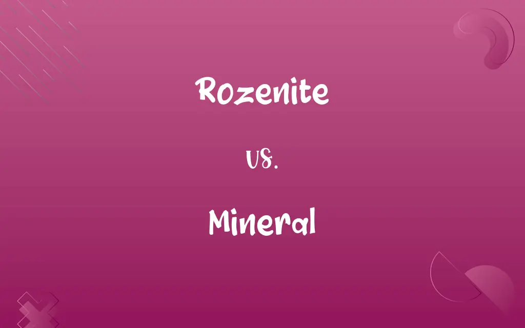 Rozenite vs. Mineral