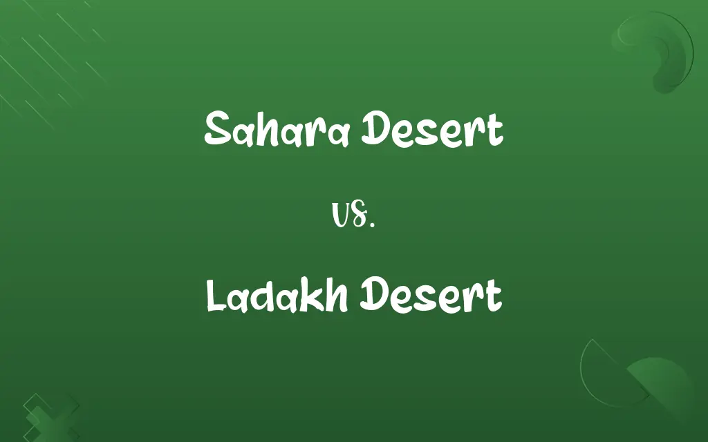 Sahara Desert vs. Ladakh Desert