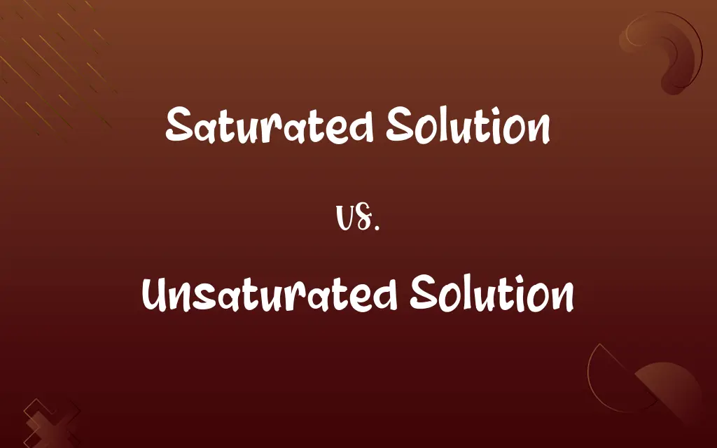 Saturated Solution vs. Unsaturated Solution