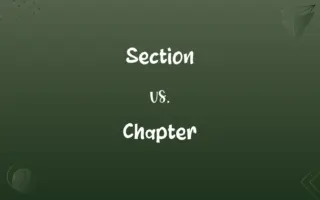 Section vs. Chapter