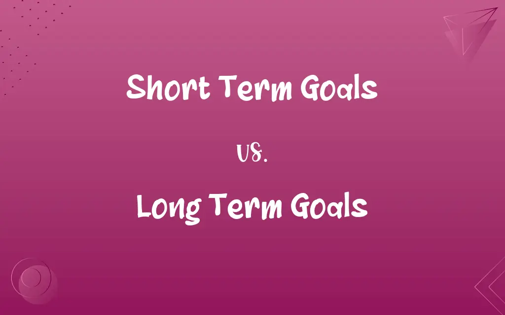 Short Term Goals vs. Long Term Goals