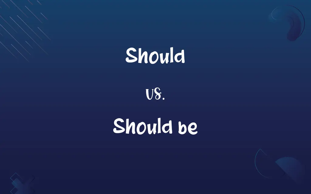 Should vs. Should be