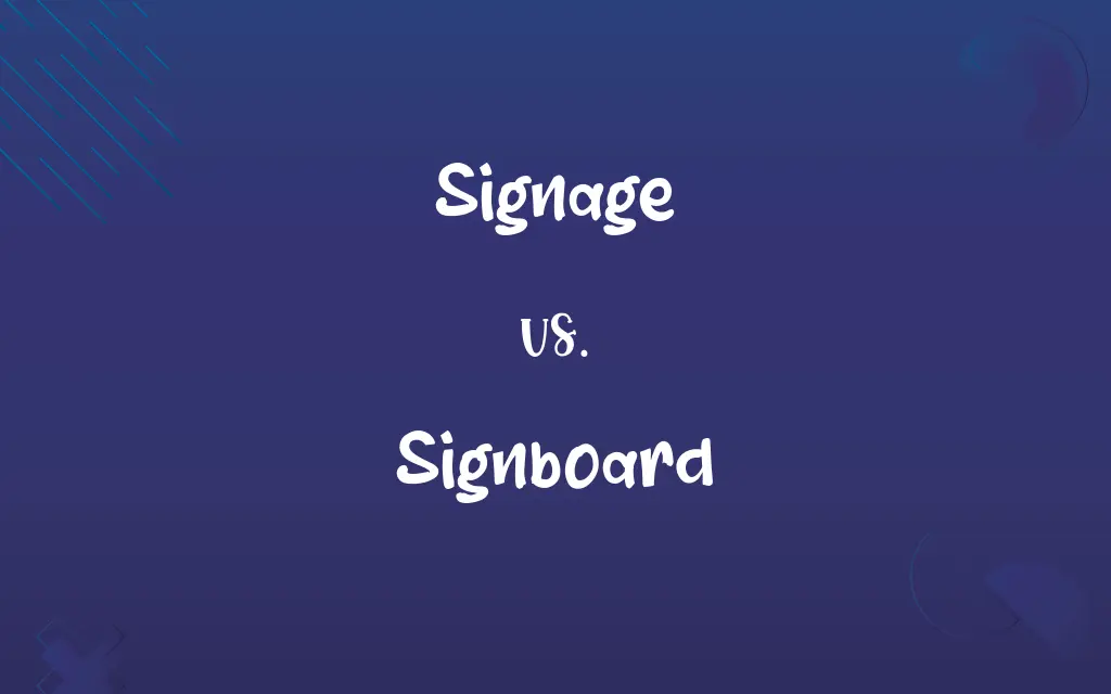 Signage vs. Signboard