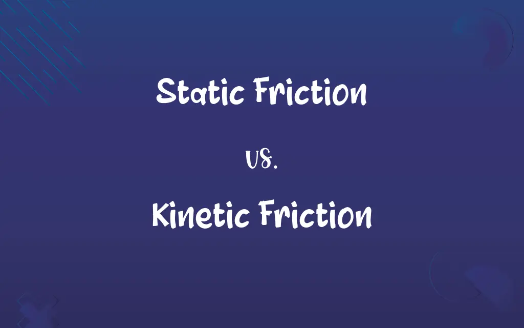 Static Friction vs. Kinetic Friction