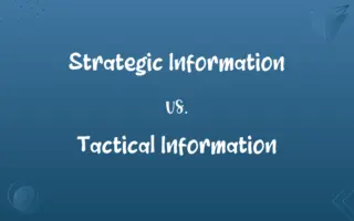 Strategic Information vs. Tactical Information
