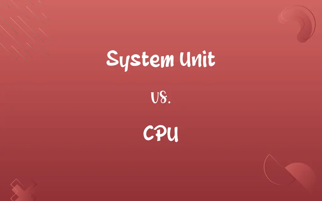 System Unit vs. CPU