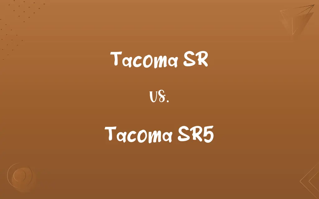 Tacoma SR vs. Tacoma SR5