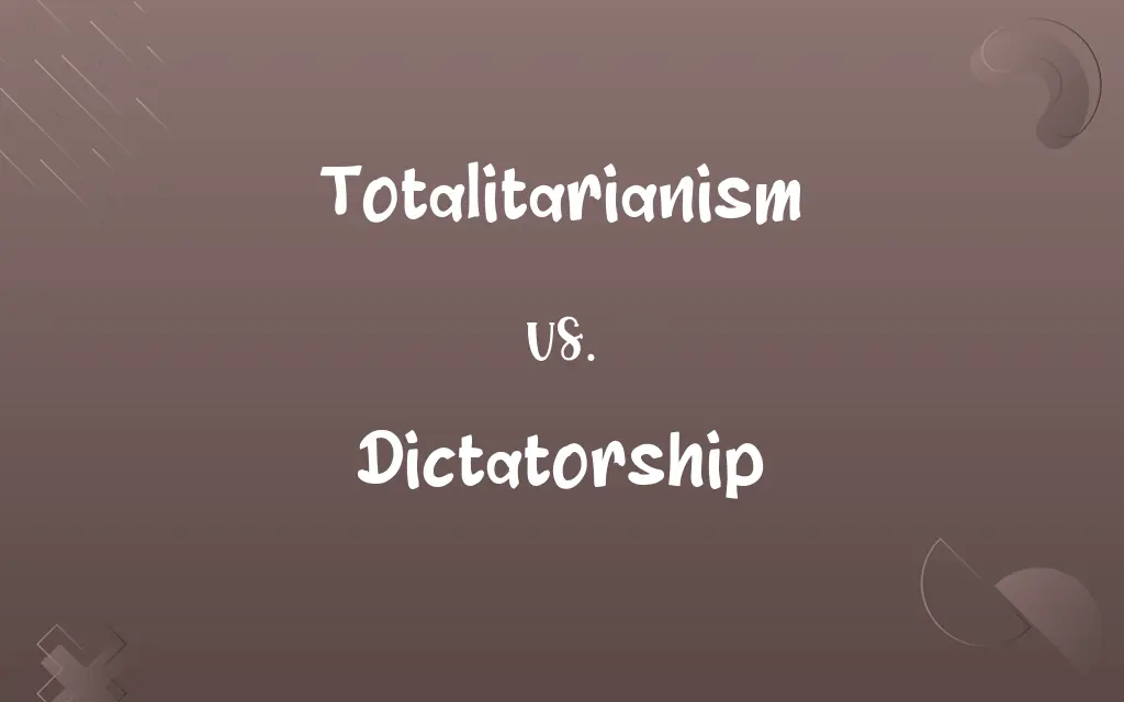 Totalitarianism vs. Dictatorship