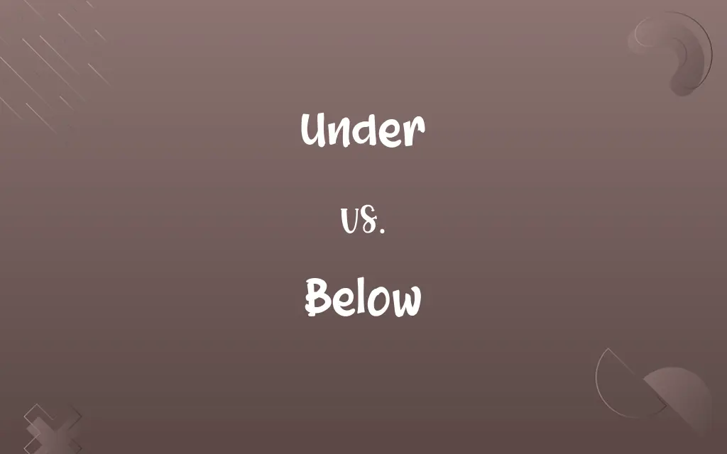 Under vs. Below