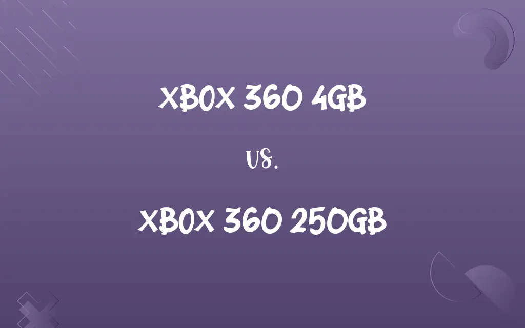 XBOX 360 4GB vs. XBOX 360 250GB